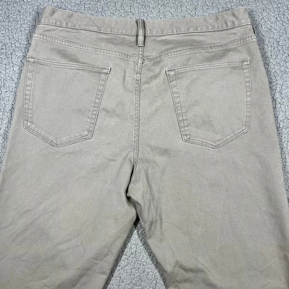Banana Republic Traveler Pants Athletic Tapered Fit Khaki Tan 36x34 (36x32)